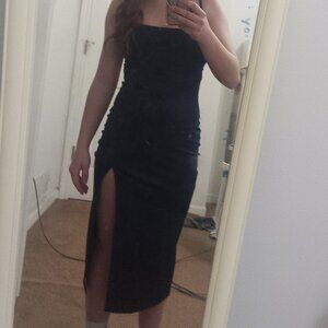 navy blue windsor midi formal dress